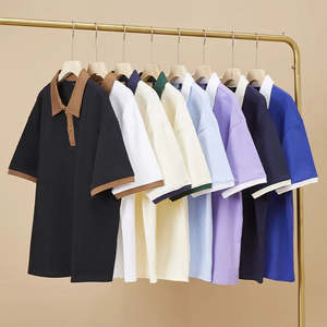 Nouvelle chemise décontractée pour homme à manches courtes, coupe oversize, en coton tricoté brodé de haute qualité, séchage rapide - Product Image 2