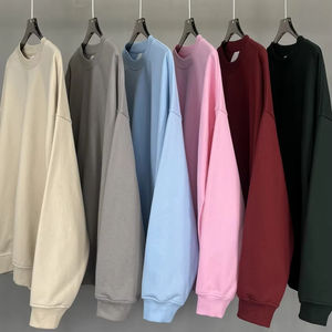 Pull-over pour homme 100% coton, de haute qualité, avec logo personnalisé imprimé, couleur unie, col rond, tricoté, écologique, surdimensionné, automne, vente en gros - Product Image 4