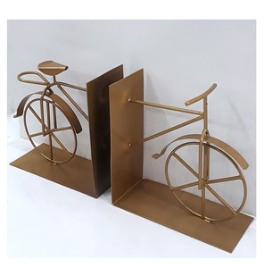 Exportador de sujetalibros de metal para sostener libros y sujetalibros decorativos para la decoración de la Mesa de estudio de la biblioteca de la oficina en casa (dorado) - Product Image 6