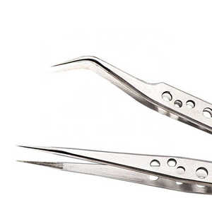 Pince à épiler pour extensions de cils en acier inoxydable avec revêtement multi-titane, pointe pointue à 6 diamants, conception OEM de luxe, outil pour cils - Product Image 6