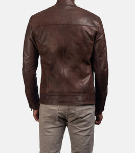 Veste en cuir personnalisée, veste en cuir pour homme, vente en gros de cuir, veste de motard en cuir OEM pour homme - Product Image 5