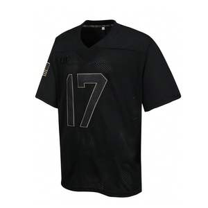 Camiseta Deportiva de Verano con Orificios de Ventilación, Personalizable con Nombre/Número Bordado, Estilo Retro de Fútbol Americano, Fabricación OEM - Product Image 1