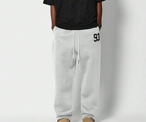 Streetwear Sweatpants Oversized Baggy Joggers Fleece High <b>Vintage</b> Wash Custom Wide Leg Waterproof Logo Design High Quality <b>Pants</b> - Product Image 3