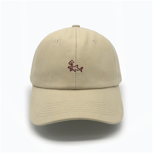 Casquette de chapeau de papa personnalisé brodé à 6 panneaux de qualité de marque 100% coton couleur beige casquettes de baseball populaires bon marché - Product Image 1