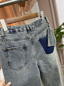 กางเกงขายาวเอวสูงทรงหลวมสไตล์วินเทจสำหรับผู้หญิง กางเกงยีนส์ทรงบานแฟชั่น - Product Image 6