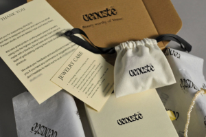 Đồ trang sức bao bì Bộ Pouch + Cảm ơn bạn thẻ + hộp đồ trang sức + Mô gói giấy quà tặng bông tai vòng cổ - Product Image 5