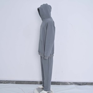 Jersey personalizado 100% algodón mono de yoga para mujer de gran tamaño con capucha de cintura alta de lana de peso pesado Venta caliente - Product Image 2