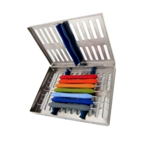 Juego de suministros OMI Healthcare Curetas Gracey y escaladores recubiertos de silicona con caja de almacenamiento para higiene quirúrgica - Product Image 2