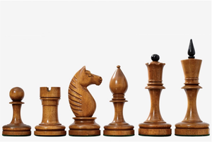 Juego de Ajedrez de madera de diseño antiguo clásico King de 4,16 pulgadas con acabado brillante e incrustaciones decorativas para el hogar y el juego - Product Image 3