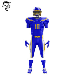 Uniformes de football américain personnalisés de haute qualité vêtements de sport respirants à séchage rapide ensembles de numéros imprimés courts toutes les tailles disponibles - Product Image 4