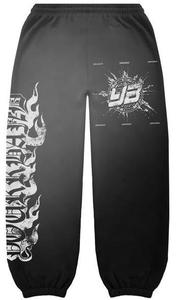 ชุดเซ็ตสเวตสูทแบบมีฮู้ดประดับเพชรพลอยสำหรับฤดูหนาว ไซส์พลัส ล้างสีแบบแอซิดวอช พร้อมโลโก้ OEM แบบกำหนดเอง กางเกงจ็อกเกอร์ขาบานทรงสแตก พร้อมเชือกผูกเอว - Product Image 5