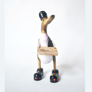 Figurine de canard en bambou Artisanat décoratif écologique pour les cadeaux de remise des diplômes de mariage et la décoration intérieure - Product Image 6