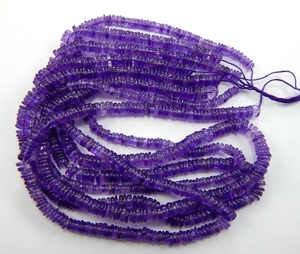 Natural 6mm Purple Amethyst <b>Crystal</b> <b>Beads</b> Rondelle Tyre Shape Heishi Spacer <b>Beads</b> for Jewelry & Bracelets Making - Product Image 3