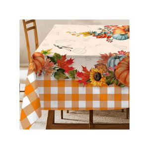 Mantel Bordado de Algodón 100% Naranja, Certificado GOTS, 300 Hilos, Tejido Duradero y Lavable, Perfecto para la Celebración de Año Nuevo - Product Image 5