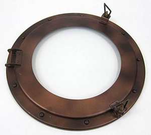 Miroir de hublot en laiton nautique, miroir mural en laiton de luxe, miroir de hublot en laiton pur, style moderne de haute qualité, décoration nautique - Product Image 3