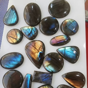 พลอยลาบราโดไรต์สีน้ำเงินคุณภาพสูง AAA ขายส่งพลอยลาบราโดไรต์ทรงหลังเบี้ย กึ่งอัญมณี ลด 20% และของขวัญปีใหม่ - Product Image 2