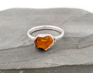 Raw Citrine Gemstones Brass <b>Rings</b> Handmade Electroforming Jewelry Sliver Plated Stone <b>Rings</b> <b>for</b> <b>Men</b> Wholesale Crystal - Product Image 3
