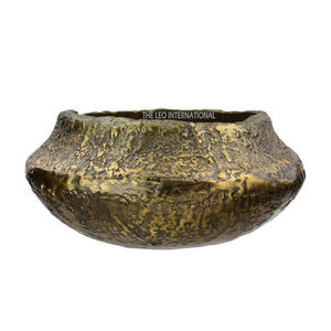 Decoración de eventos Aluminio Metal Acabado en oro Forma redonda Decoración para el hogar y la boda Cuenco japonés hecho a mano Pares de 3 - Product Image 2