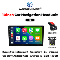 Radio Navegador para Auto MEKEDE, Reproductor con Android Auto, Estéreo, Compatible con DVR, WIFI, FM, 1024*600, para Host Universal de 9 y 10 Pulgadas