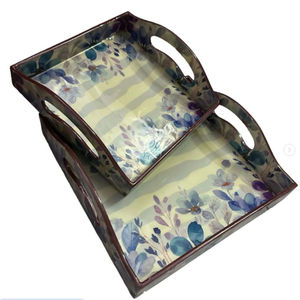 Plateau en bois massif plateau organisateur de cuisine pour plateau de service plateau de service décoration de Table plateaux de service en bois - Product Image 5