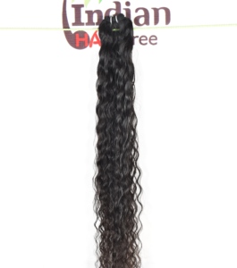 Extensions de cheveux humains Remy indiens non traités de qualité naturelle, boucles profondes et ondulations d'eau, tissage double machine - Product Image 1