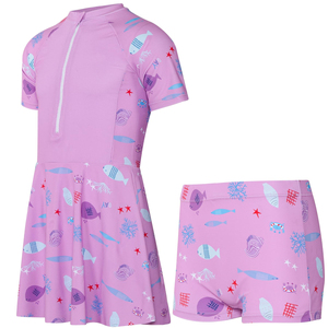 Enfants filles Surf maillot de bain ensemble jupe Shorts maillot de bain plage maillot de bain 100% Polyester/Spandex - Product Image 1