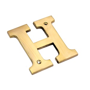 แผ่นประตูตัวอักษรบ้านตัวเลขสำหรับห้องสำนักงานป้ายตัวอักษรโลหะทองเหลือง - Product Image 2