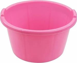 Bac à eau en polypropylène bleu uni 15L, seau de rangement domestique en plastique, bac en PP fabriqué en Inde, vente en gros en vrac - Product Image 4