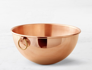 Cuenco de Cobre para Mezclar y Batir con Asa en Forma de Lazo, Plato para Servir de Metal Pulido, Hecho a Mano, Sin Plomo, Apto para Lavavajillas, 100% Cobre Puro Americano - Product Image 4