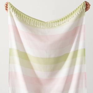 <b>Turkish</b> <b>Beach</b> <b>Towel</b> Pastel Block Stripe, 33x66 in - Product Image 6