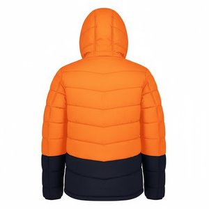 New Wholesale Custom Design Men's High Quality Orange And Black Puffer Jackets Eco Friendly Hooded Bubble Jackets Outwear Trendy - Product Image 2