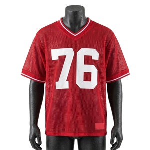 เสื้อฟุตบอลตาข่ายโพลีเอสเตอร์ระบายอากาศได้ดีเสื้อดีไซน์ใหม่ล่าสุดและเสื้อฟุตบอล - Product Image 1