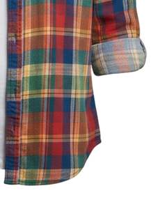 Camisa a Cuadros para Hombre, Manga Larga, Estilo Casual de Franela, Multicolor Rojo Azul Verde Amarillo, Fabricación Personalizada al por Mayor - Product Image 6