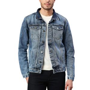 Nouvelles vestes en jean pour hommes surdimensionnées respirantes à capuche de style personnalisé, légères, 100% coton - Product Image 1
