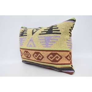 หมอนขนสัตว์16X24หมอนพิมพ์ลายดอกไม้แนววินเทจสีเหลืองแบบดั้งเดิมขนาด18x18x18 - Product Image 4