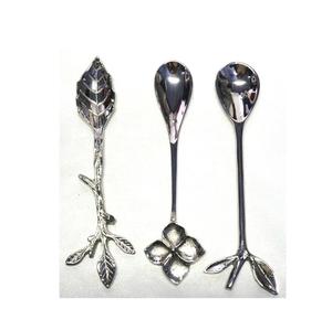 Precio más bajo, mango de hojas de alta calidad, cuchara de acero inoxidable, tenedor y juego de cuchillos para mantequilla con diseño de aspecto moderno - Product Image 2