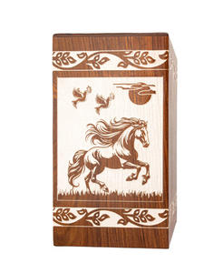 Venta caliente estilo americano hecho a mano de madera urnas de cremación moderno funerario urnas decorativas para hombre mujer a bajo precio - Product Image 3