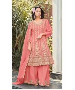 Salwar Kameez indien avec Dupatta dans une élégante robe pakistanaise modeste tissu en mousseline de soie Design de rue haute écologique - Product Image 5