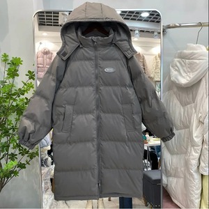 2024ใหม่เสื้อฮู้ดถักยาวปานกลาง, เสื้อแจ็กเก็ตฤดูหนาวทรงหลวมพอดีเข่าหนายาวปานกลางสามารถถอดออกได้กันน้ำกันลมระบายอากาศได้ดี - Product Image 5