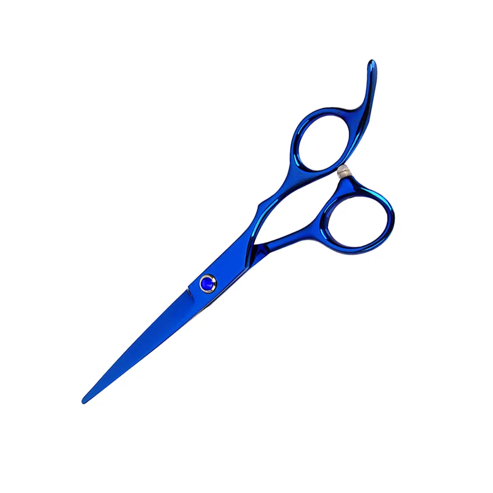 Forbici professionali per il taglio dei capelli di colore blu scuro rivestite in acciaio inossidabile fatte a forbice da salone di bellezza