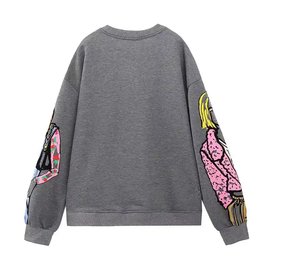 Sudadera Extra Grande para Mujer, Sudadera con Capucha y Cuello Alto, Diseño Estampado, Tejido Transpirable, Informal para Invierno y Otoño, Estampado Personalizado - Product Image 2