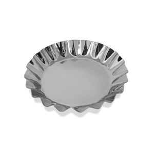 Bandeja de servicio de diseñador de acero inoxidable de alta calidad Características ecológicas doradas y plateadas elegantes - Product Image 4