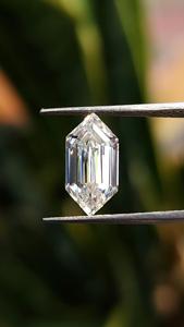 Moissanite hexagonale allongée incolore pour la fabrication de bagues, pierres lâches certifiées GRA, fabricant d'Inde - Product Image 4