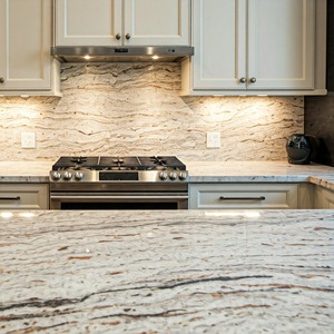 Granite blanc du Cachemire brésilien, grande dalle, plan de travail Bash Paradiso, durable, poli, style moderne, garantie à vie - Product Image 5