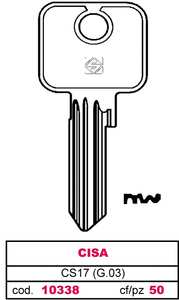 Llave Asc Cs17 (g.Vad 0) Cisa - Product Image 1