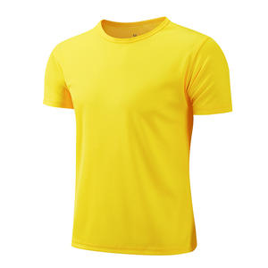 T-shirts de sport unisexes bon marché d'été, t-shirts de course à séchage rapide, t-shirts de sport pour hommes en polyester et coton respirant, t-shirts basiques simples - Product Image 2