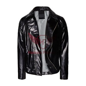 Veste d'hiver personnalisée de haute qualité pour hommes, vêtements d'extérieur en cuir doublés en laine de mouton noire, classiques et élégants, de qualité supérieure, High Street - Product Image 1