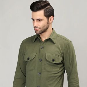 Premium Cotton Plaid <b>Shirt</b> Jacket for Men | <b>Quilted</b> Overshirt Jacket with Button-Up Closure and Classic Design - Product Image 1