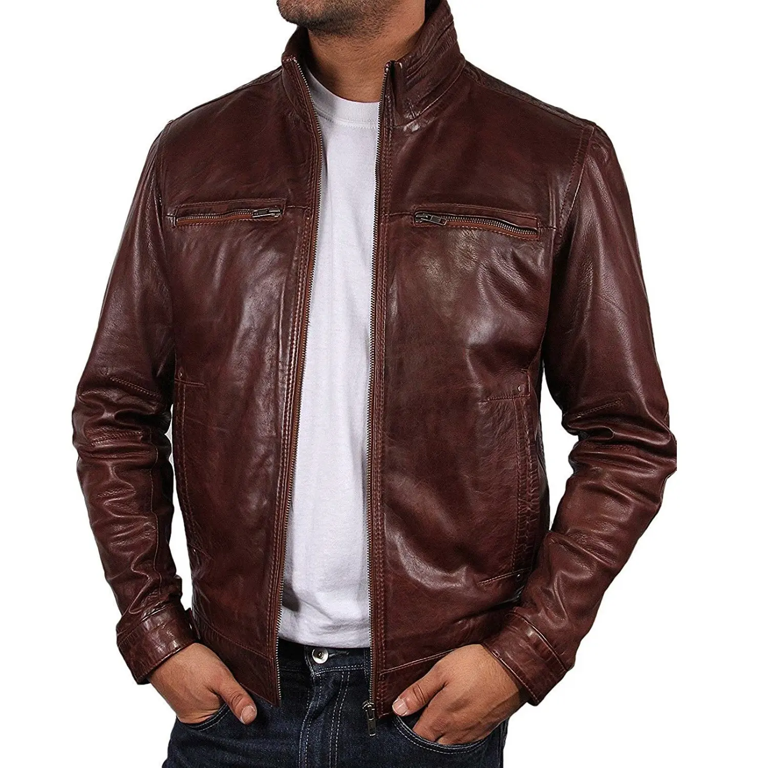 Sensational Leather Jacket High Street Fashion Leather Jacket Winter Wear Outdoor For Men Plus Size Men's Jackets