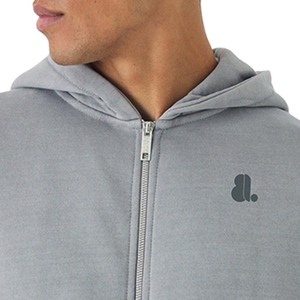 Nouvelle arrivée : sweat à capuche zippé pour homme, coupe classique, en molleton 100% coton, respirant, séchage rapide, service OEM - Product Image 6